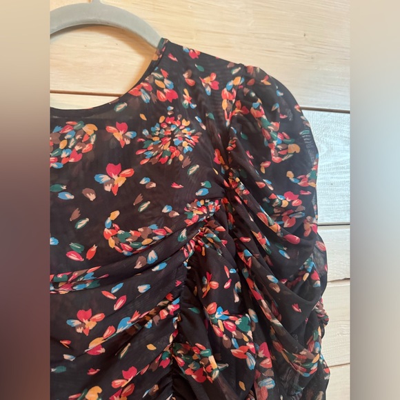 Free People Floral Ruched Maxi Dress - Picture 3 of 5